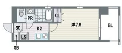 クリエ平尾 301 間取り図