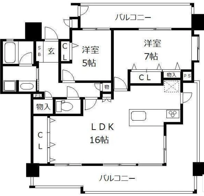 エイルマンション博多駅 505 間取り図