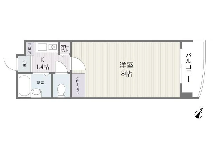 グランディール平尾山荘 502 間取り図