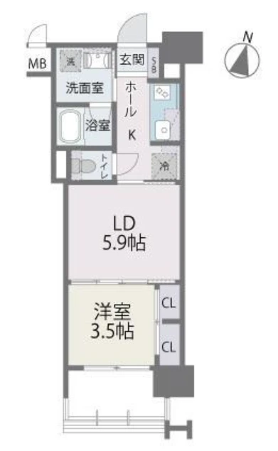 RJRプレシア百年橋 1104 間取り図