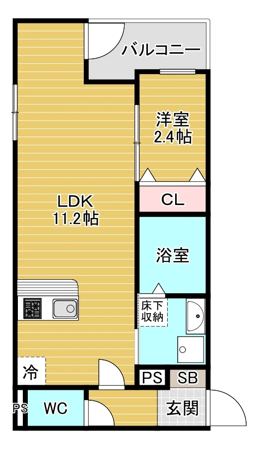 Louis Apartment 豊中蛍池ウエスト 101 間取り図