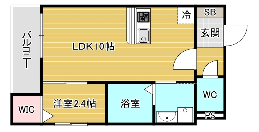 Louis Apartment 豊中蛍池ウエスト 303 間取り図