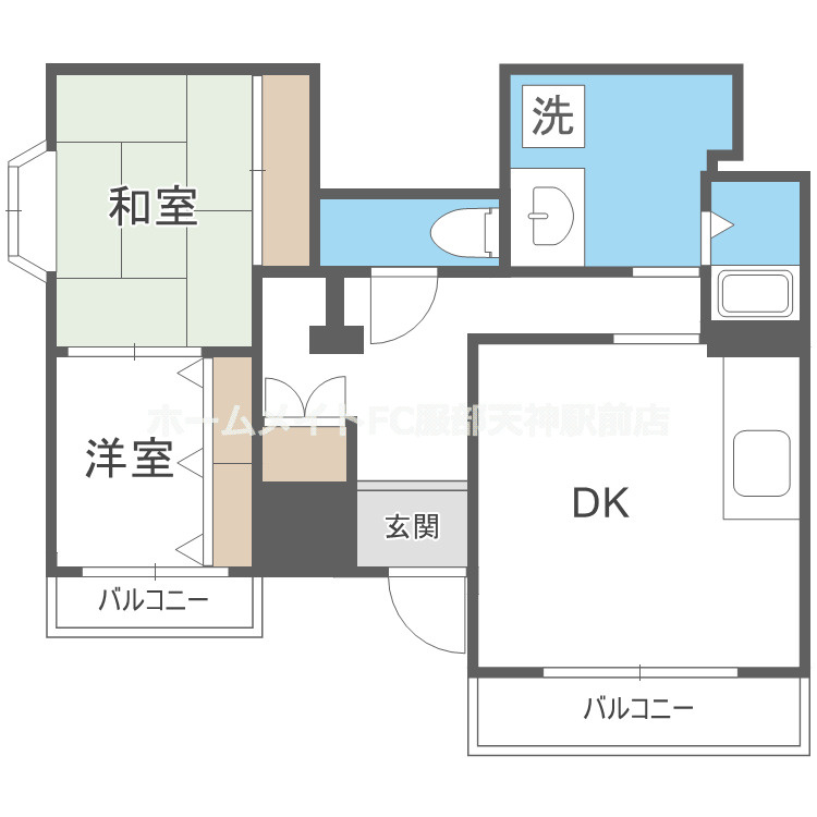 ハイツ西田 101 間取り図
