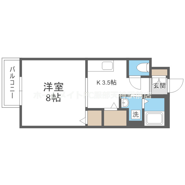ヴィラ・グレイスB 205 間取り図
