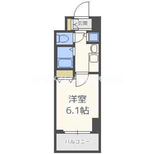 プレサンス心斎橋ザ・スタイル 1402 間取り図