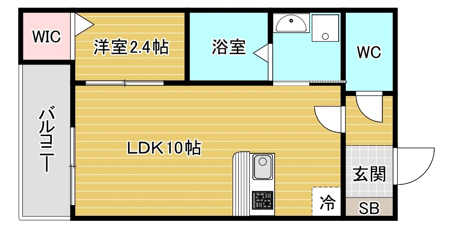 Louis Apartment 豊中蛍池ウエスト 202 間取り図