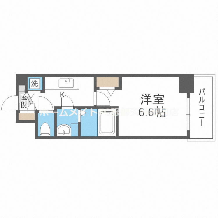 プレサンス心斎橋ブライト 807 間取り図