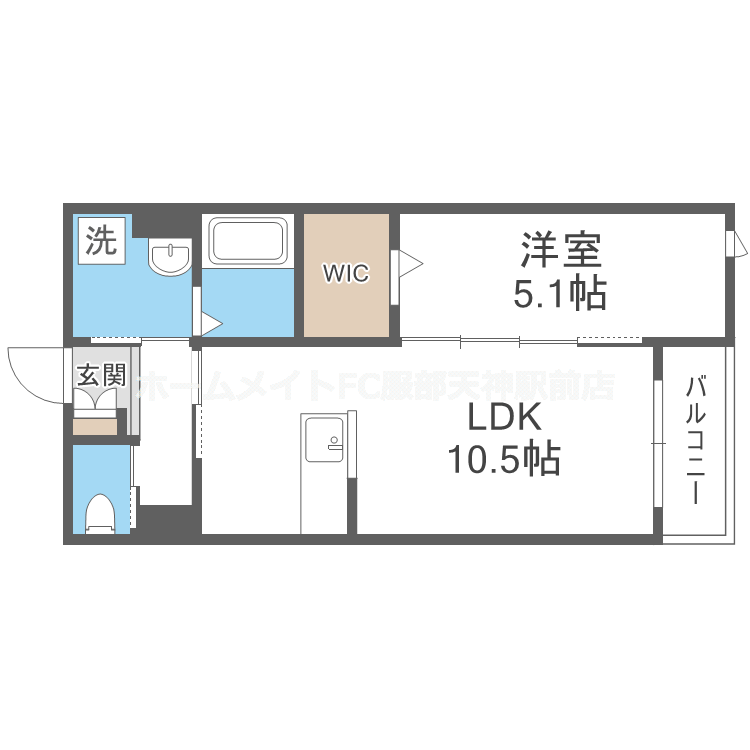 シャトーライフ蛍池 202 間取り図
