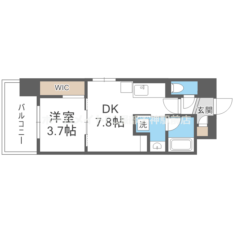 Dimora難波 0201 間取り図