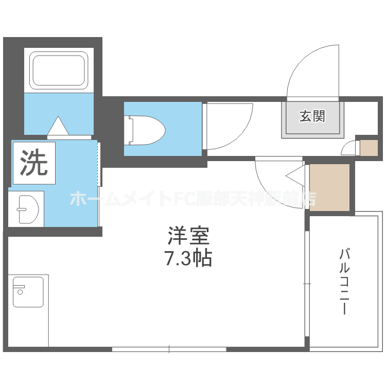 ハーモニーテラス庄内幸町 0201 間取り図