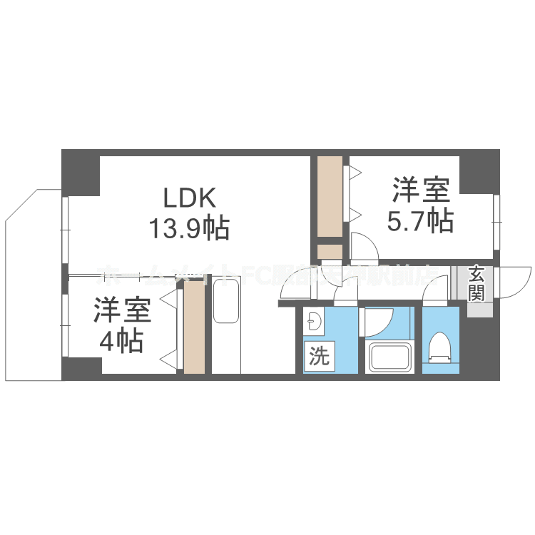 グリュックメゾンF豊中XV 0505 間取り図
