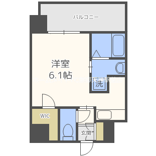 エスリード谷町六丁目レジデンス 1013 間取り図