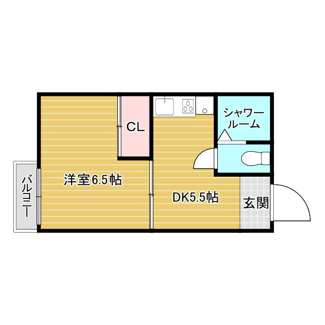 フラッツ星住 201 間取り図