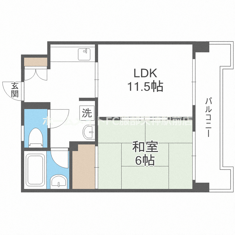 トゥリオーニ豊中南 305 間取り図