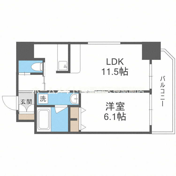 スプランディッド安土町 1208 間取り図