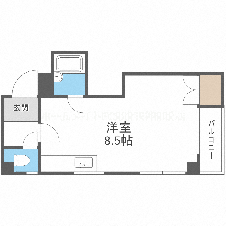 AIROSE豊中 105 間取り図