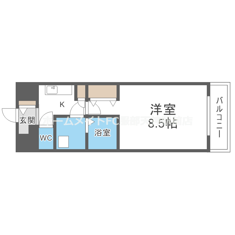 ヴェリテ新大阪 302 間取り図