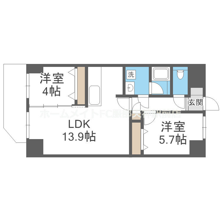 グリュックメゾンF豊中XV 0801 間取り図