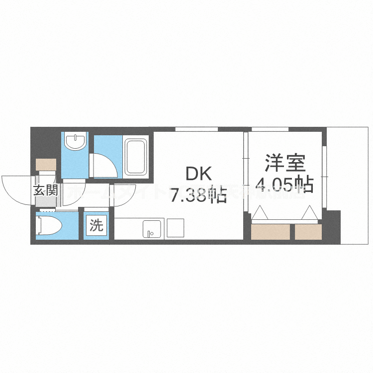 ガレリア大阪空港II 201 間取り図