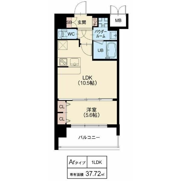 スプランディッド梅田北 304 間取り図