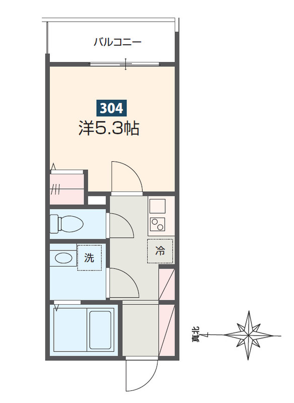 MELDIA柏 304 間取り図