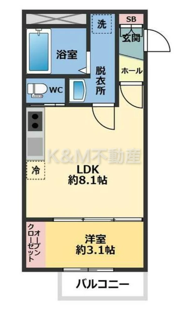 メゾン・ドゥ・アッシュ南柏 303 間取り図