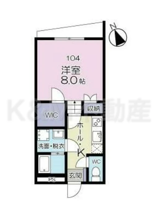 Ｌａ　ｖｉｅ　ＡＫＥＨＡＲＡ 104 間取り図