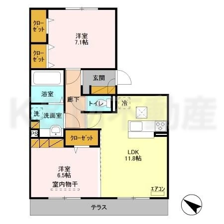 ティアレス II 111 102 間取り図