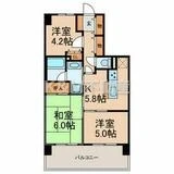 マイキャッスル柏豊四季 305 間取り図