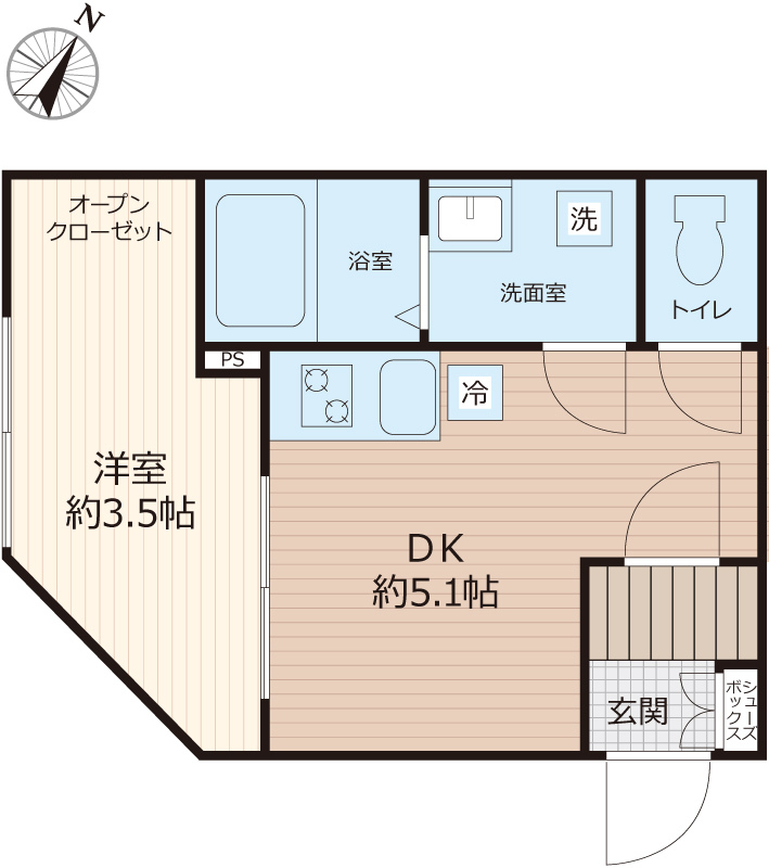 ｖｉｎｏｓｉｔｙ 柏 303 間取り図