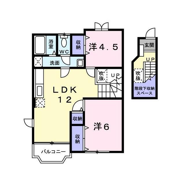 ケンコーポラス 203 間取り図