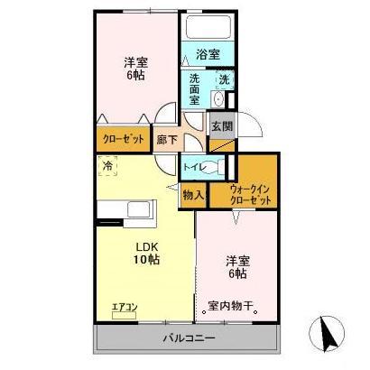 メゾンドシャルマン 302 間取り図