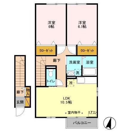 ジュネス 203 間取り図