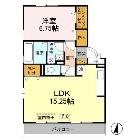ディアコート 206 間取り図