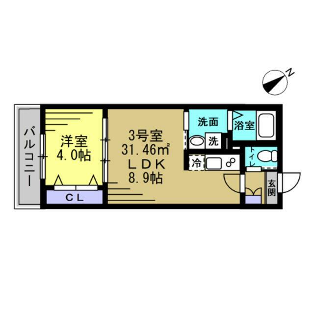 HD南柏 103 間取り図