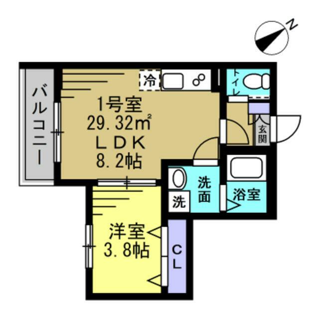 HD南柏 201 間取り図