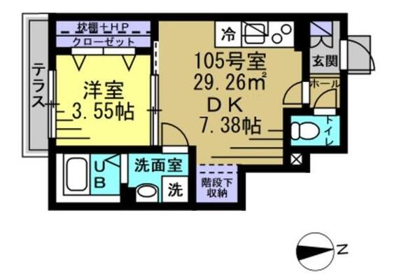 AJ南柏First 105 間取り図