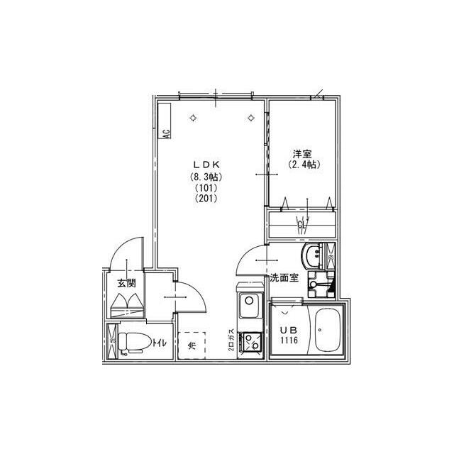 KEIAI RESIDENCE 南柏Ⅱ 101 間取り図