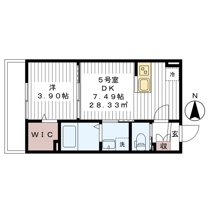 AJ南柏WestI 105 間取り図