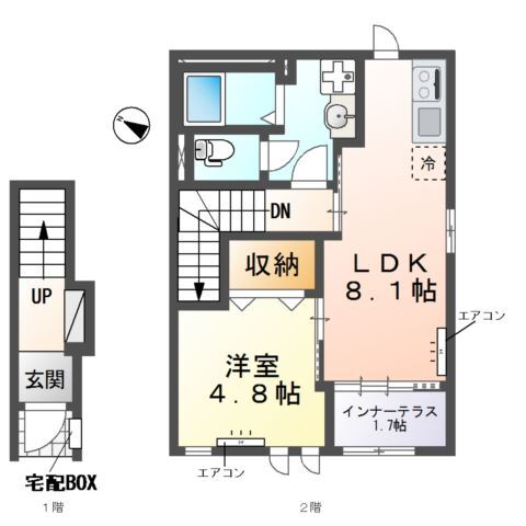 グランアサヒ 203 間取り図