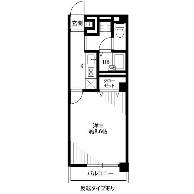 アンプルール　フェール　豊四季Ⅰ 206 間取り図