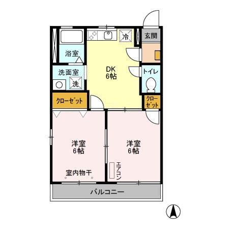 パークハイツ柏 A 201 間取り図