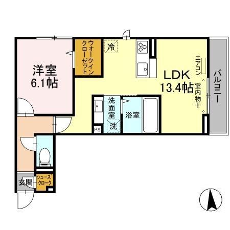 クレールモア 203 間取り図