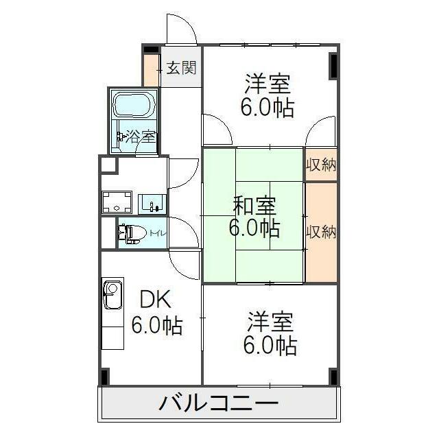 マンション豊四季 201 間取り図