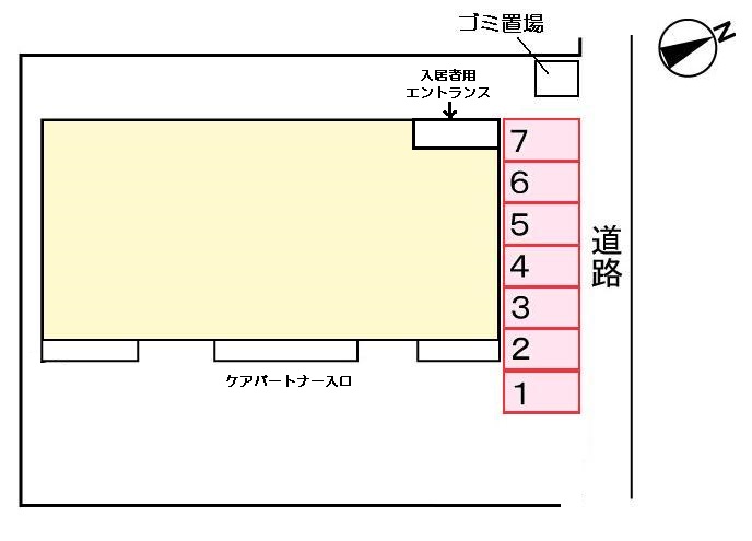 プティネージュ 205 駐車場