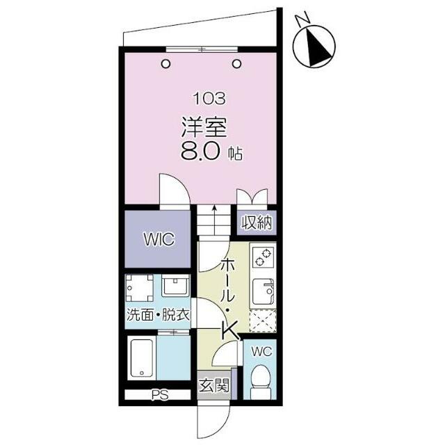 Ｌａ　ｖｉｅ　ＡＫＥＨＡＲＡ 103 間取り図