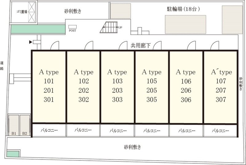 リブリ・エスアイエム 106 間取り
