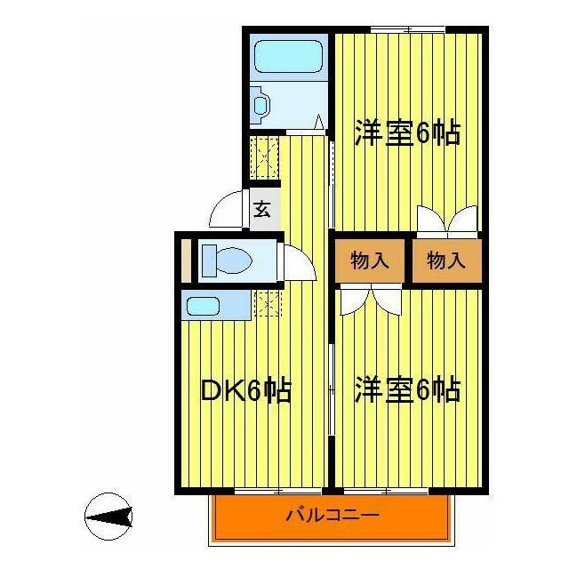 セジュール名都借 201 間取り図