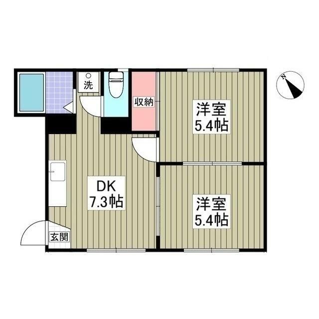 南柏パインヒル２号棟 １０２ 間取り図