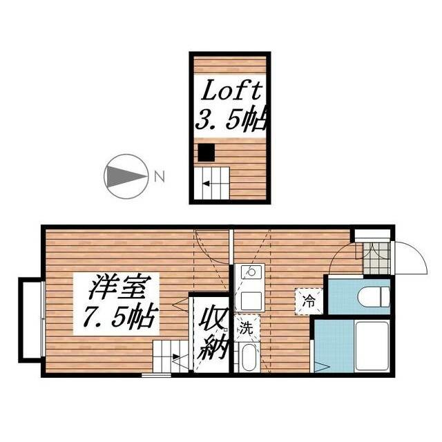 グレース明原 ０２０３ 間取り図